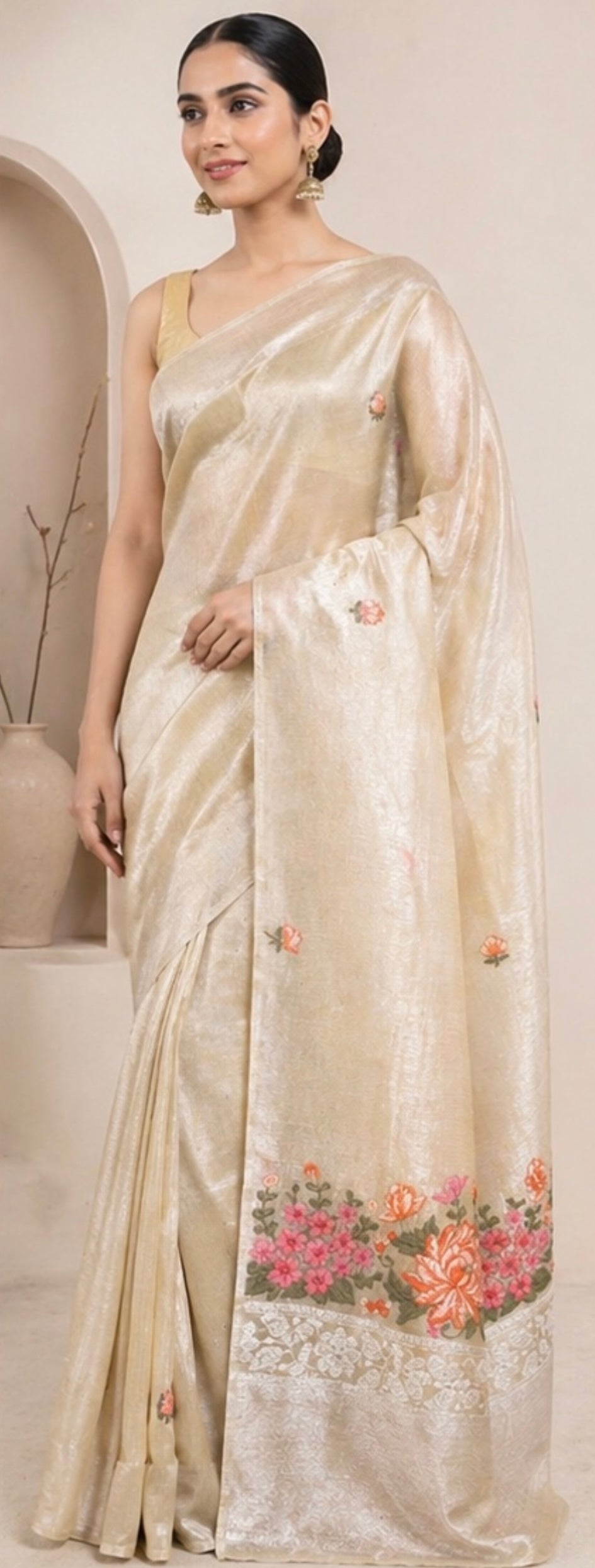 Tissue organza saree