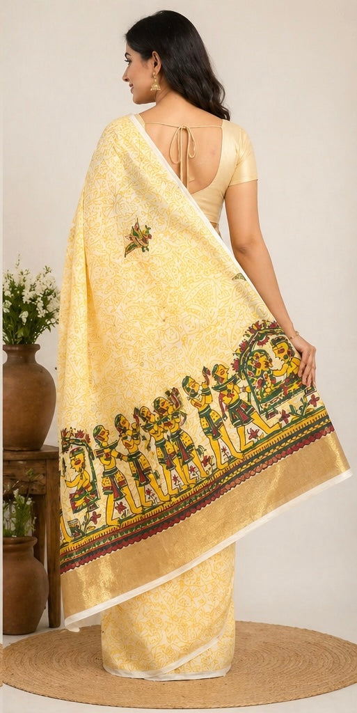 Cotton printed saree