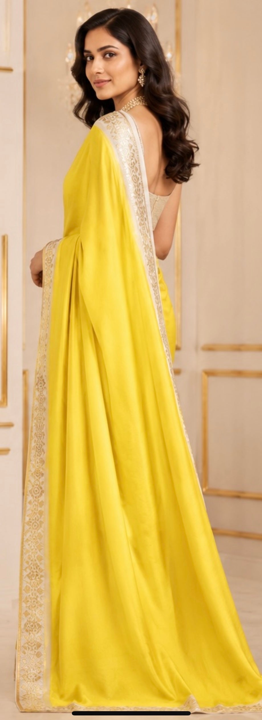 Crape weaving saree