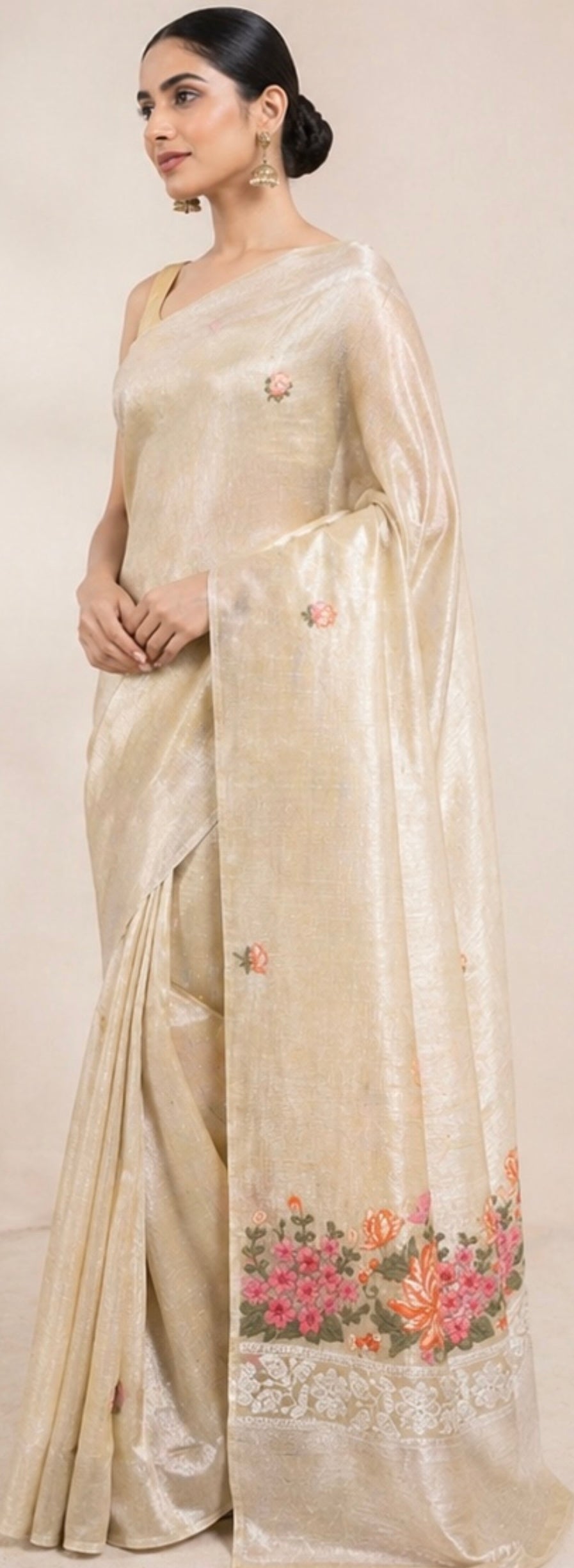 Tissue organza saree