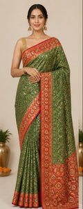 Jamevar silk saree