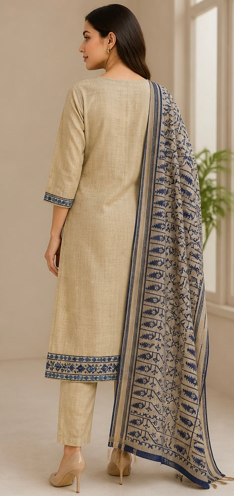 Cotton unstitched suit