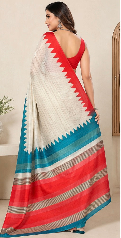 Tusser silk saree