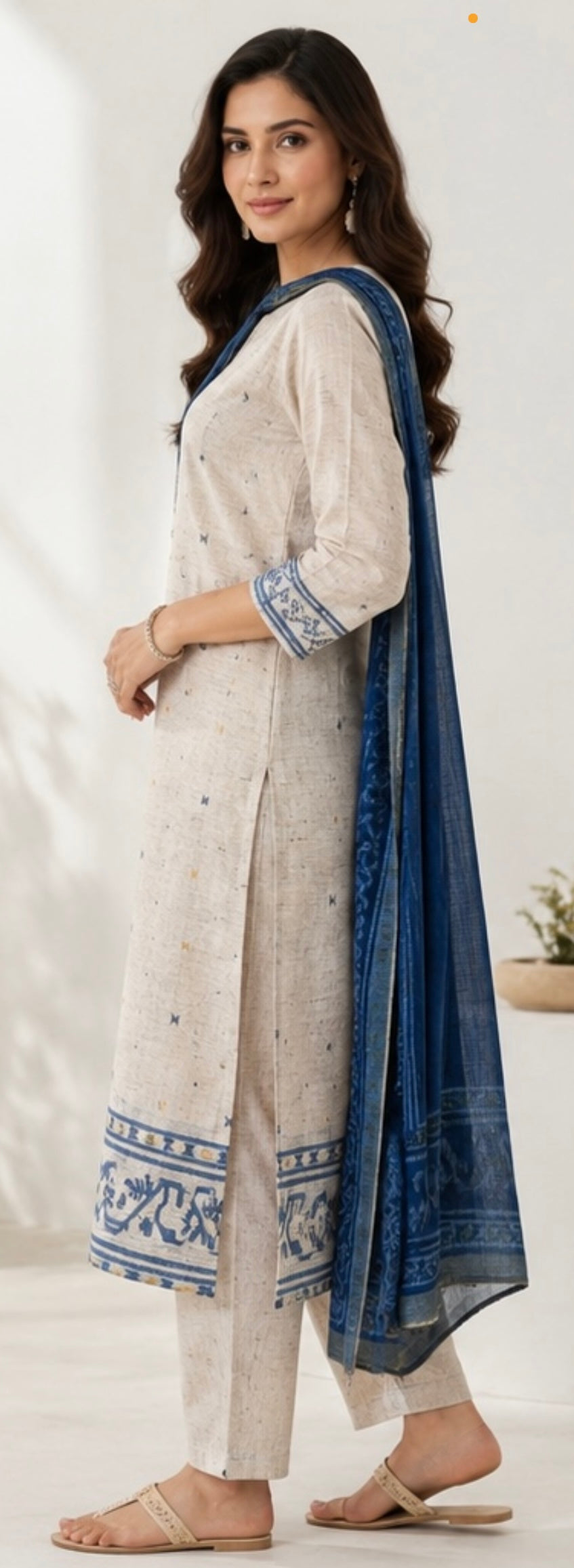 Cotton embroidery suits