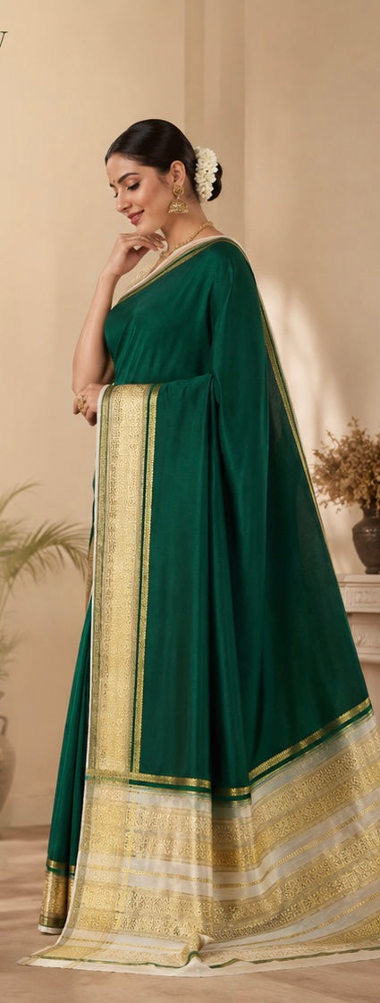 Crape weaving saree