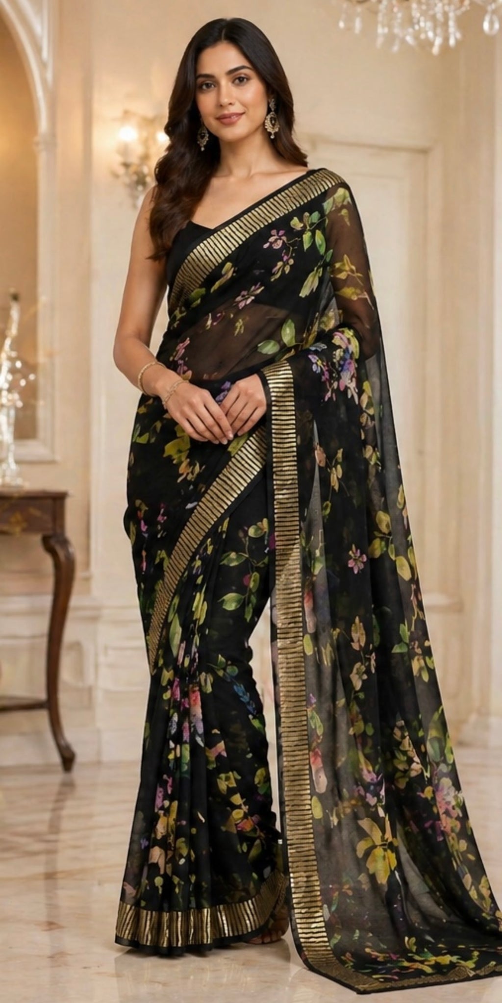 Shiffon printed saree