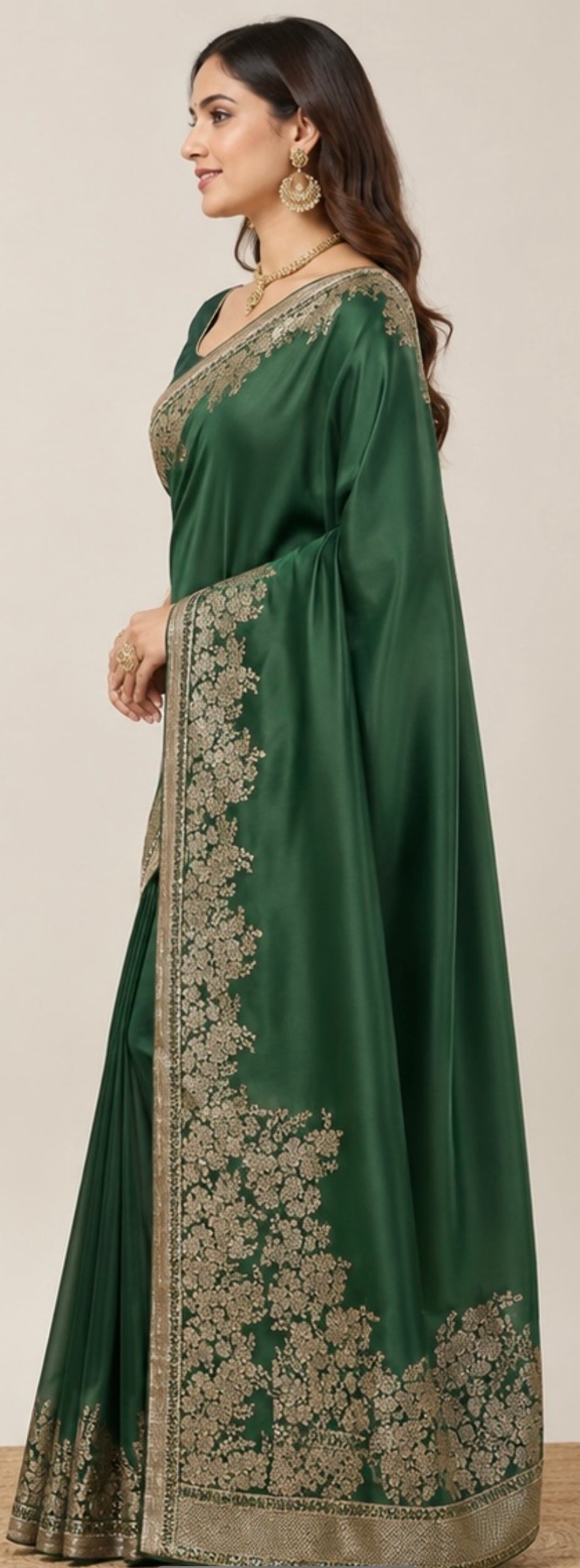 Crape weaving saree