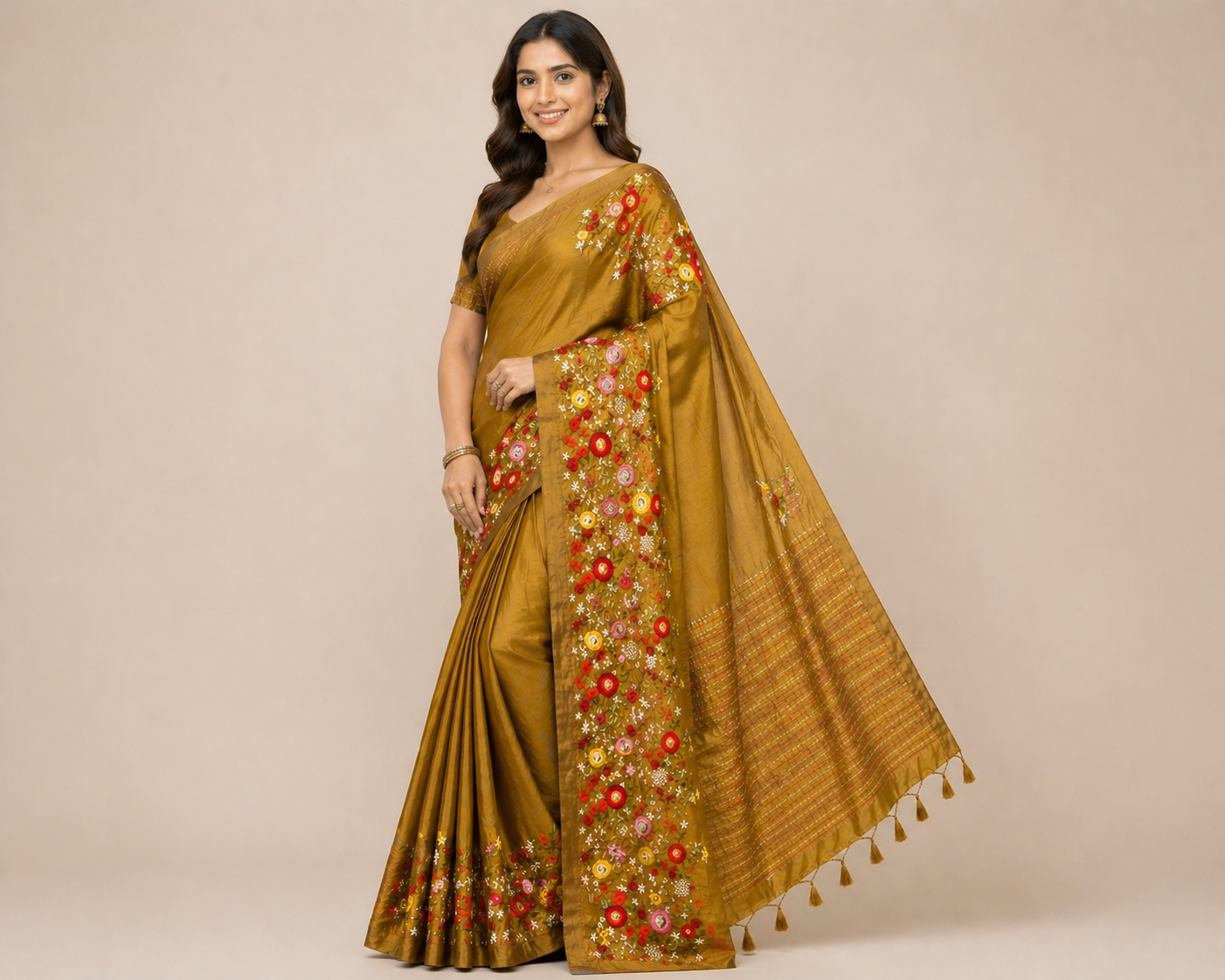 Tusser silk saree