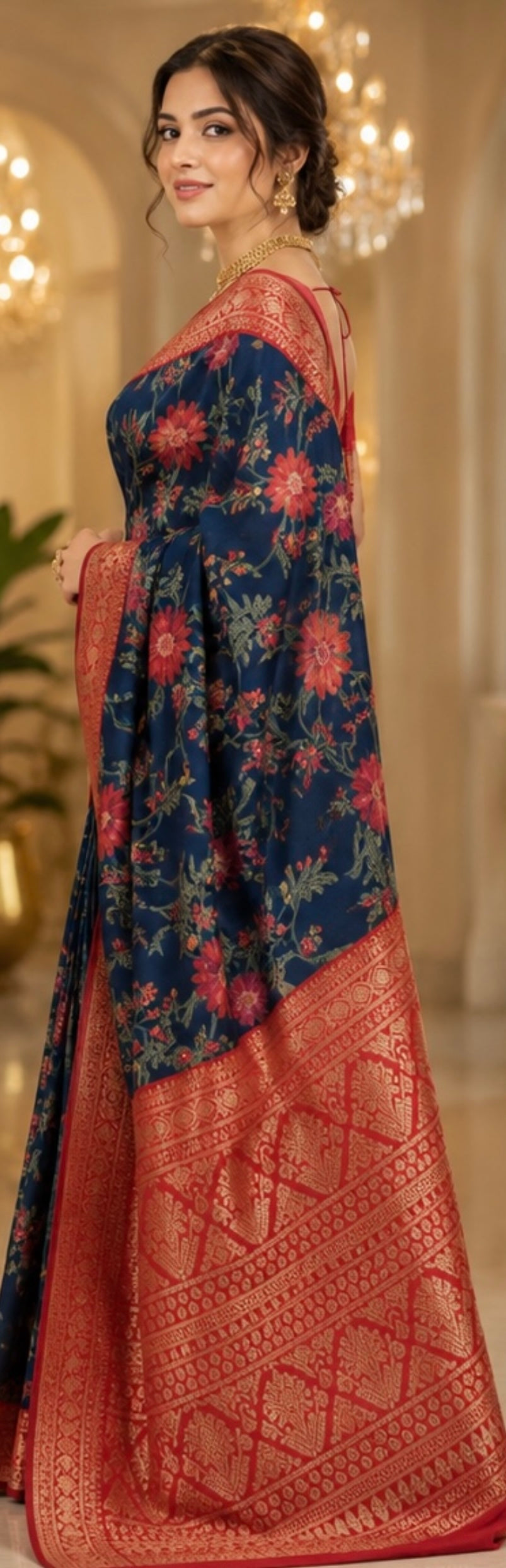 Handloom printed Saree