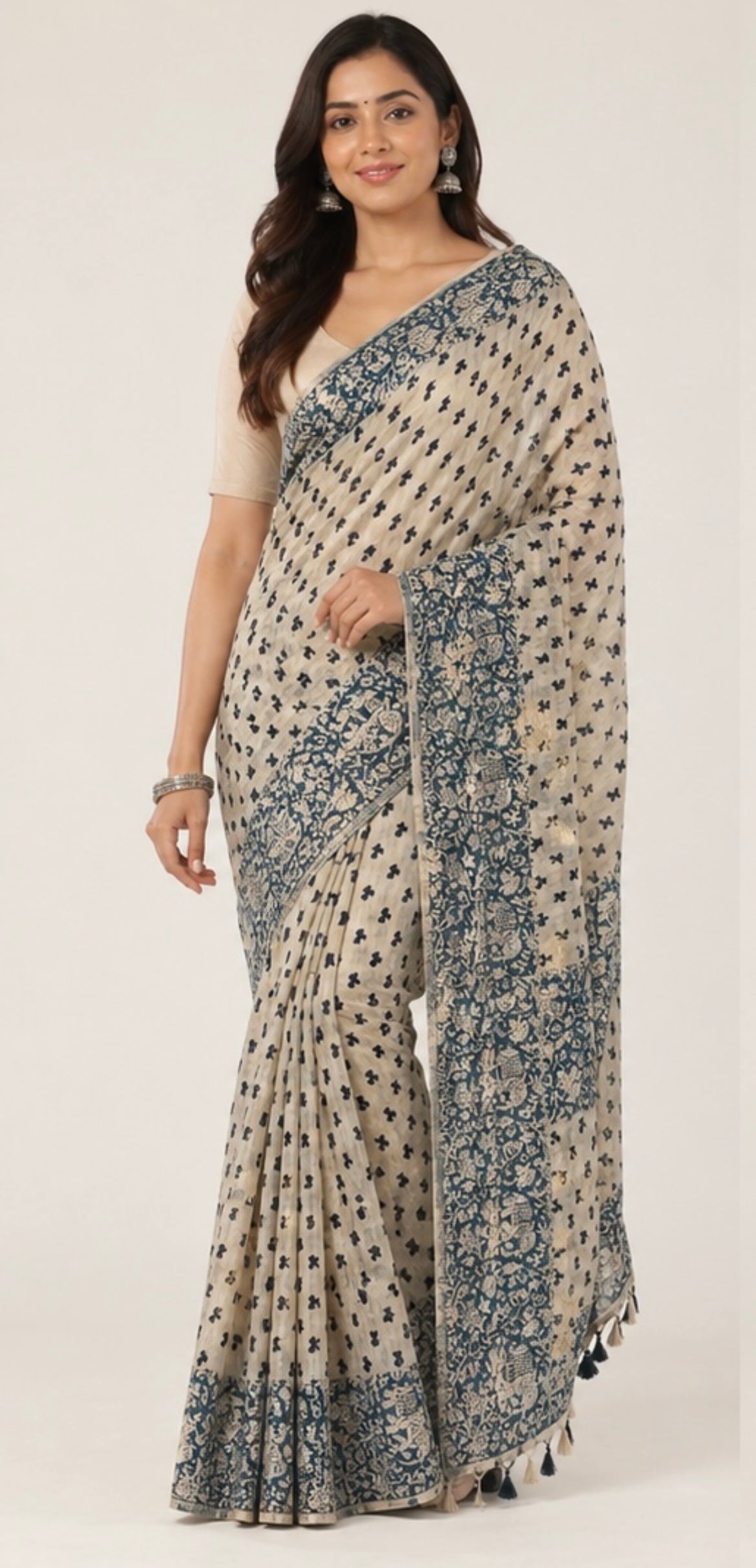 Maheshwari printed saree