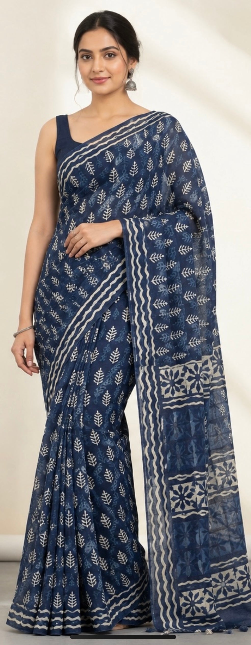 Linen saree
