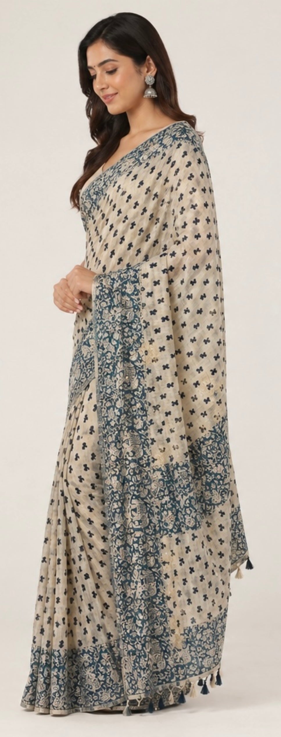 Maheshwari printed saree