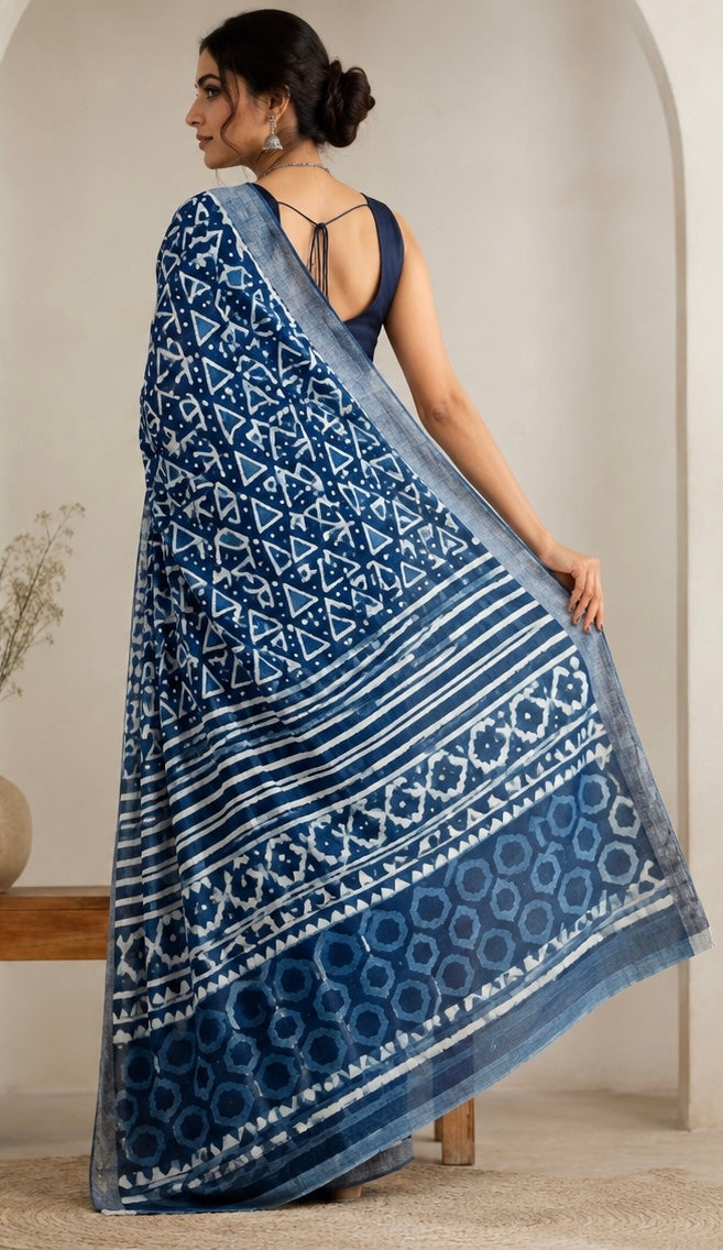 Linen saree