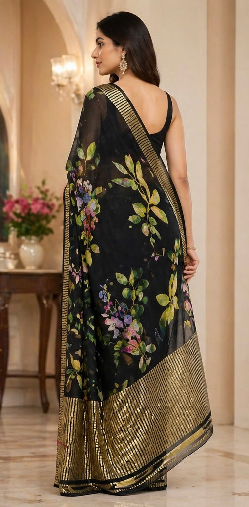 Shiffon printed saree