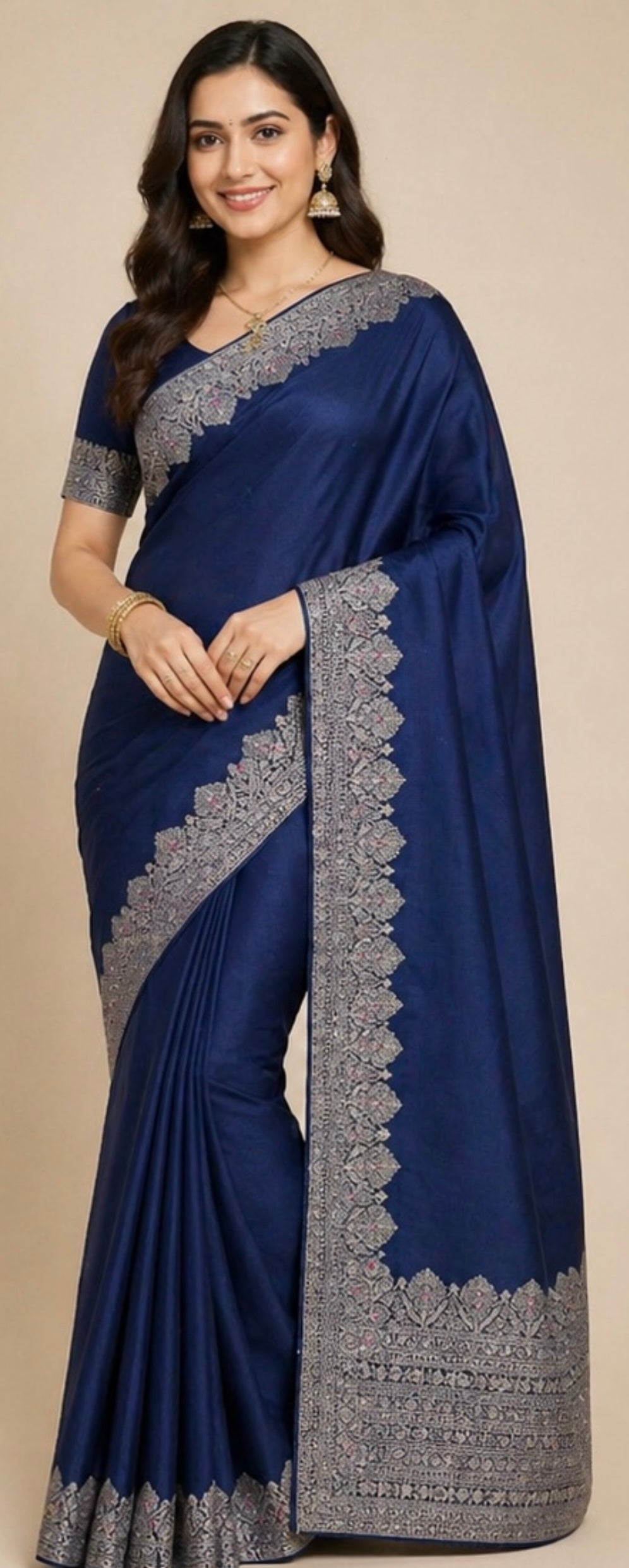 Crape weaving saree