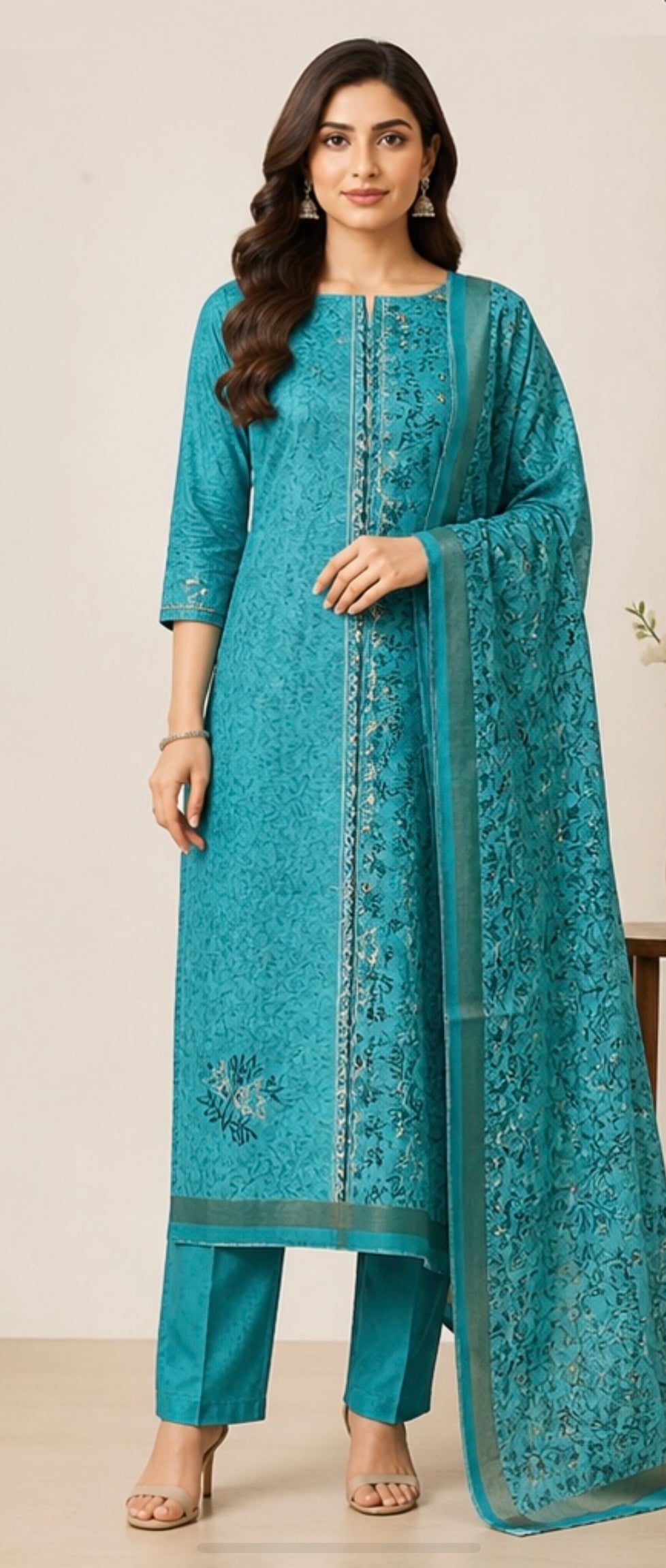 Cotton unstitched suit