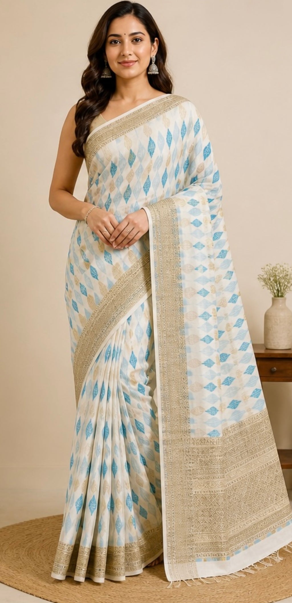 Chanderi cotton saree