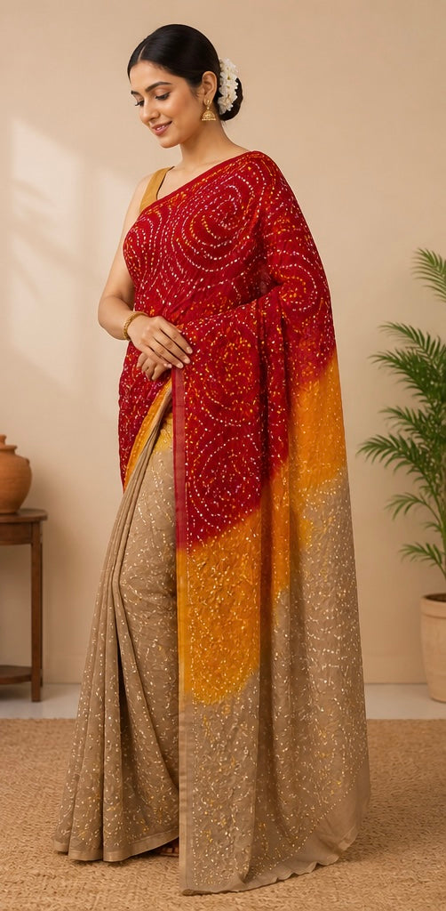 Bandhej saree