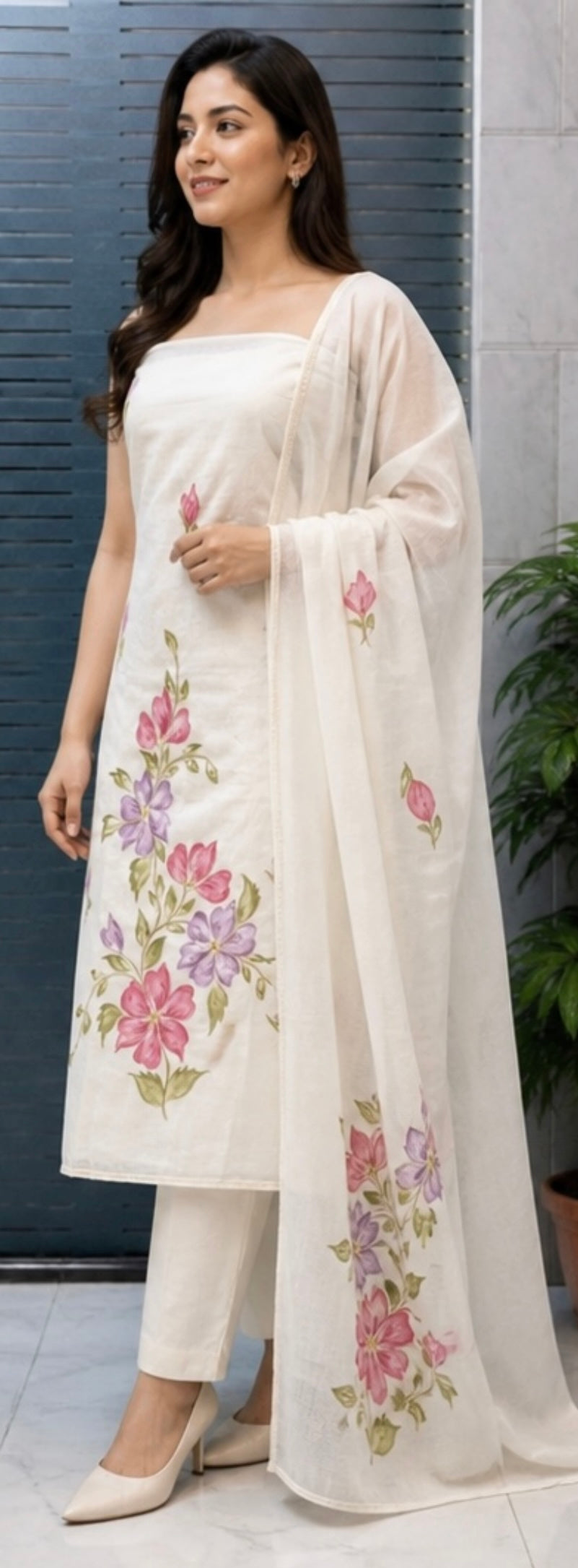 Cotton embroidery suits