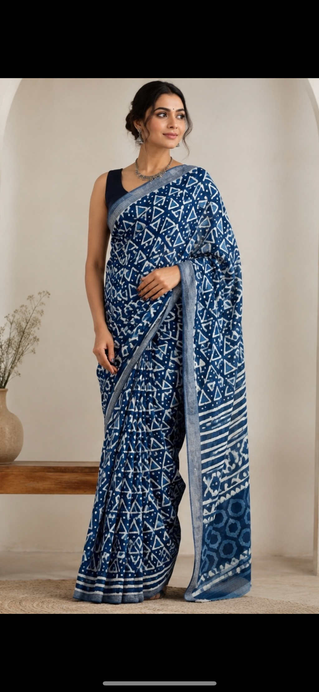 Linen saree