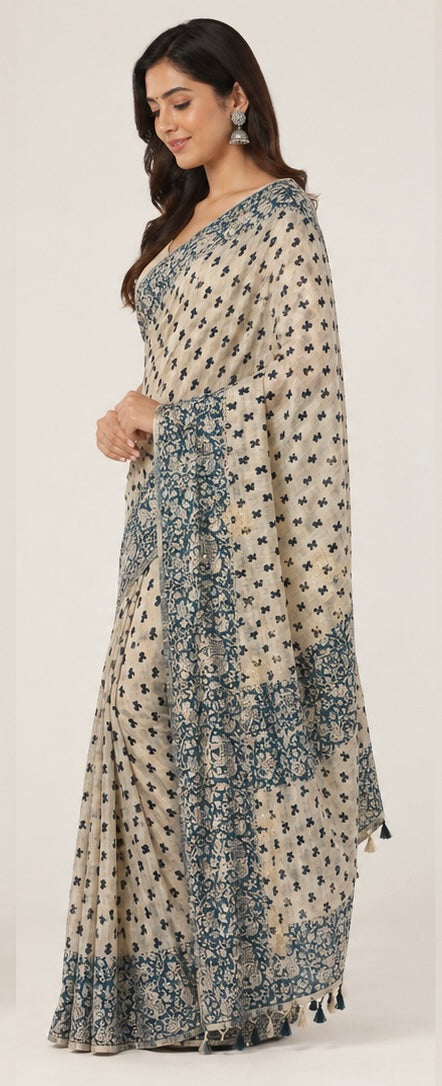 Maheshwari printed saree