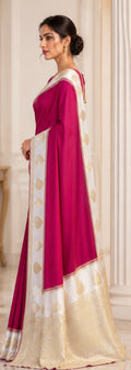 Crape weaving saree