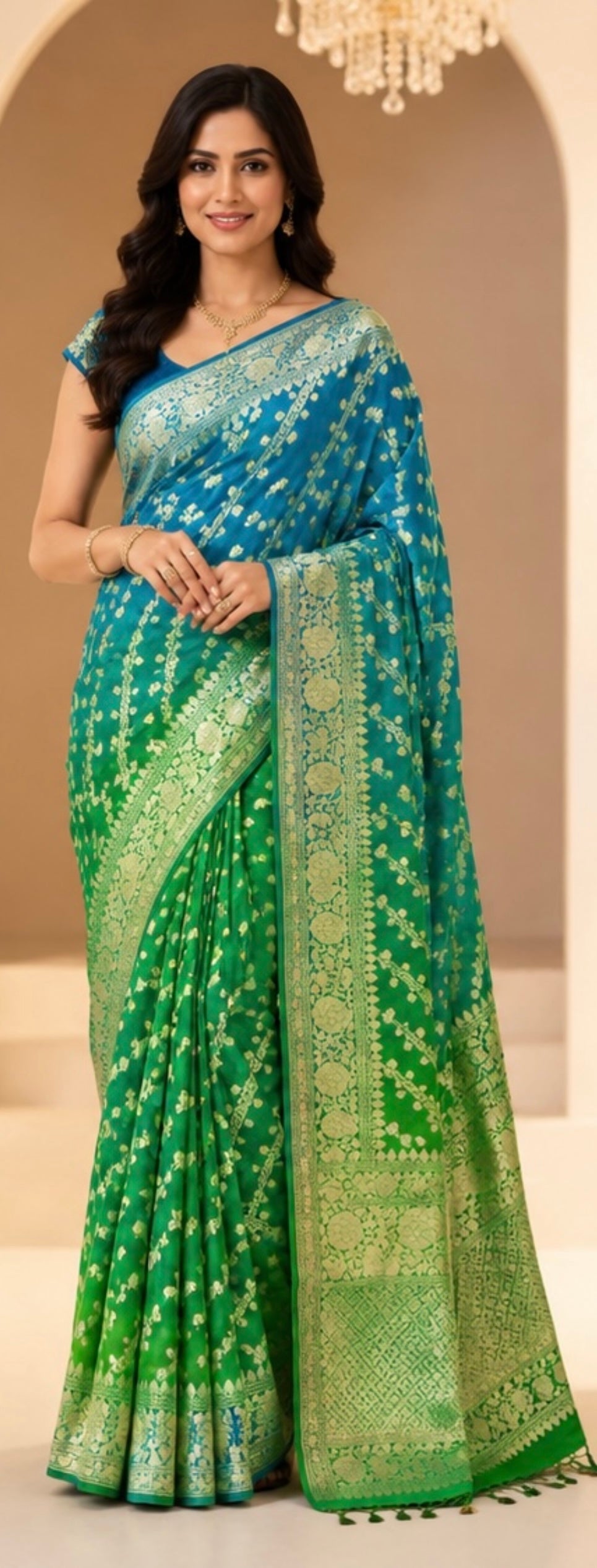 Gorget weaving saree
