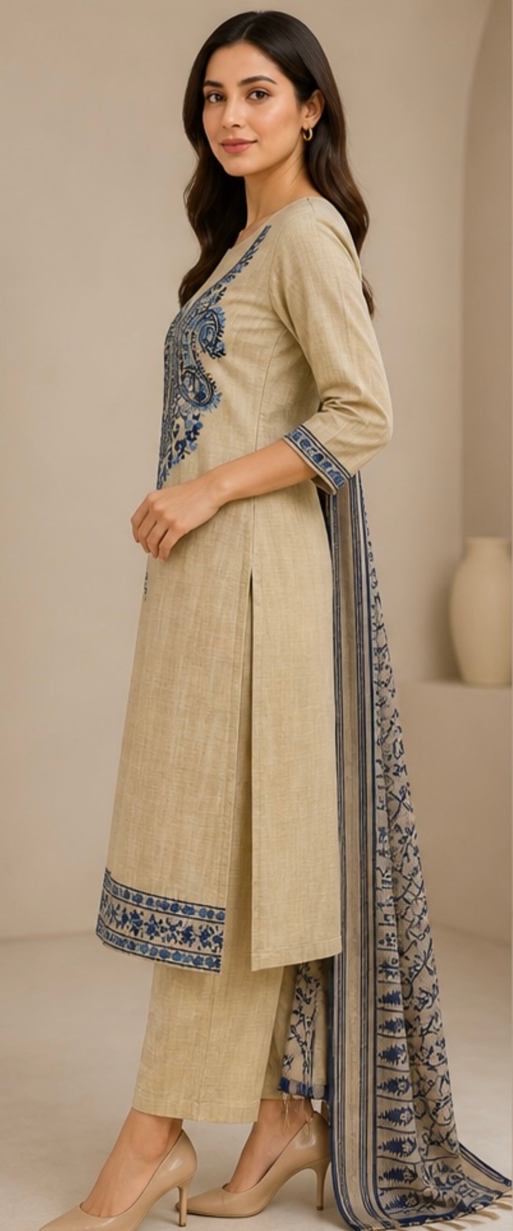 Cotton unstitched suit