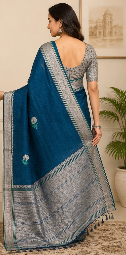 Tusser silk saree