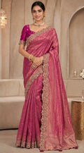 Silk  embroidery saree