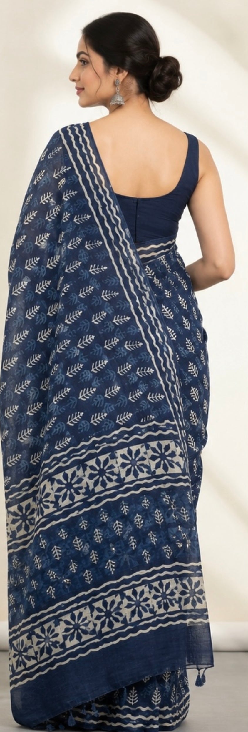 Linen saree