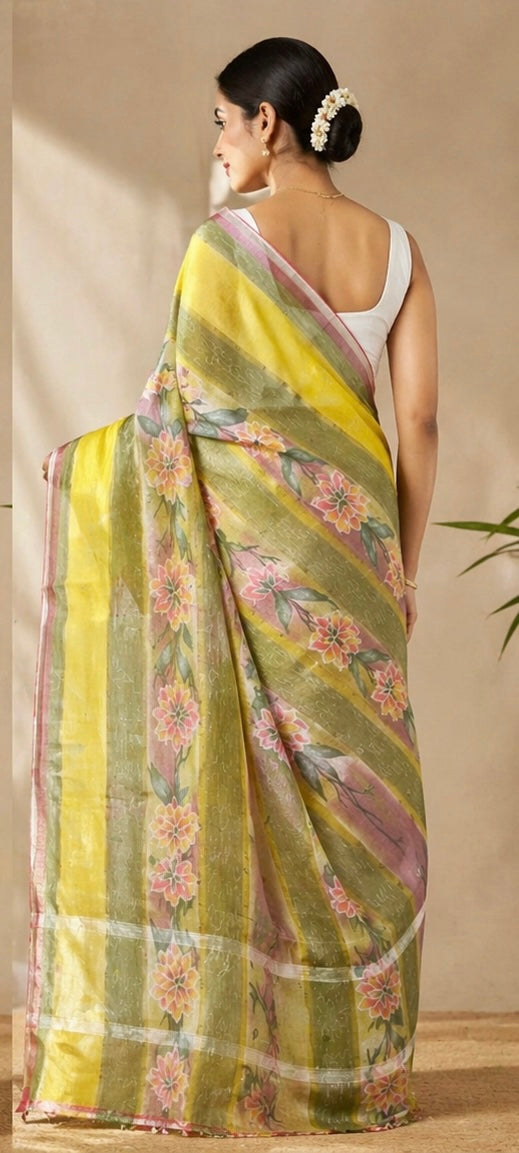 Linen saree