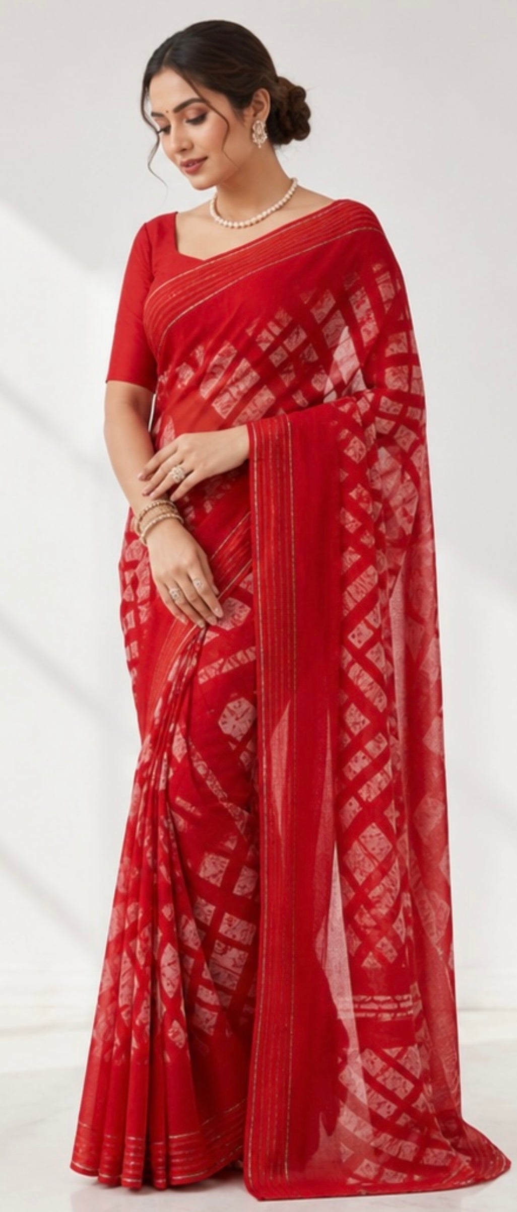 Shiffon printed saree