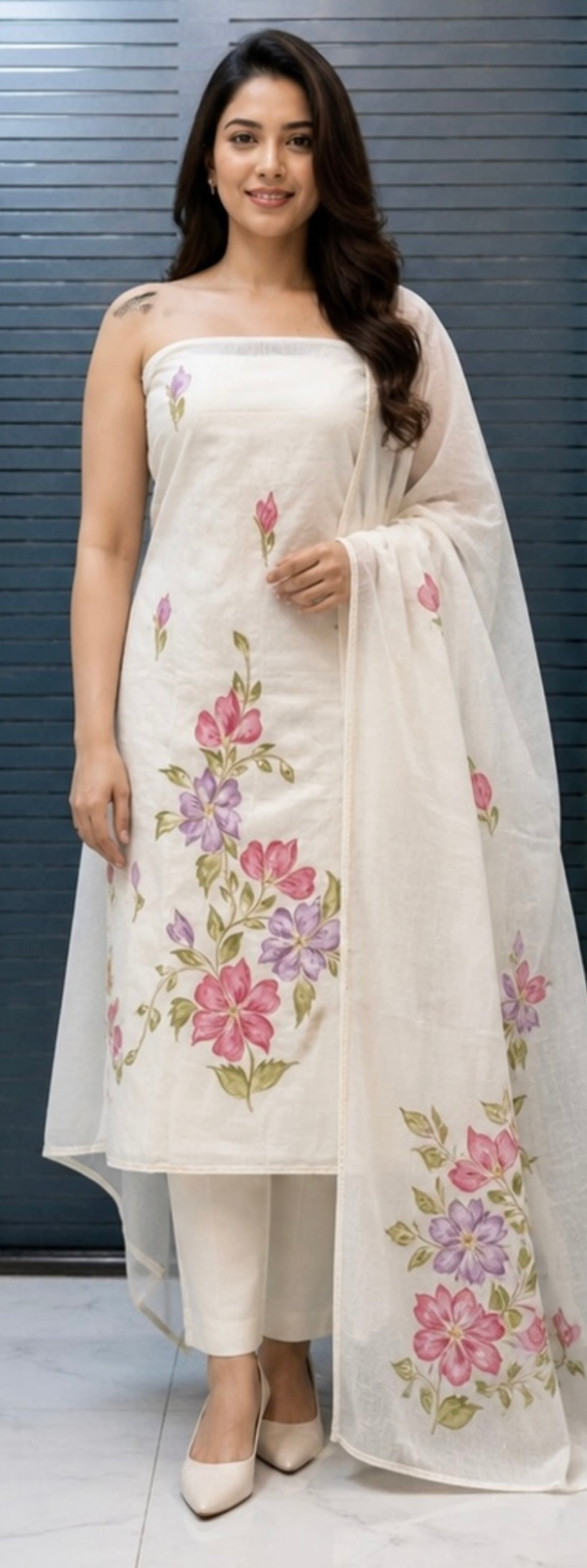Cotton embroidery suits