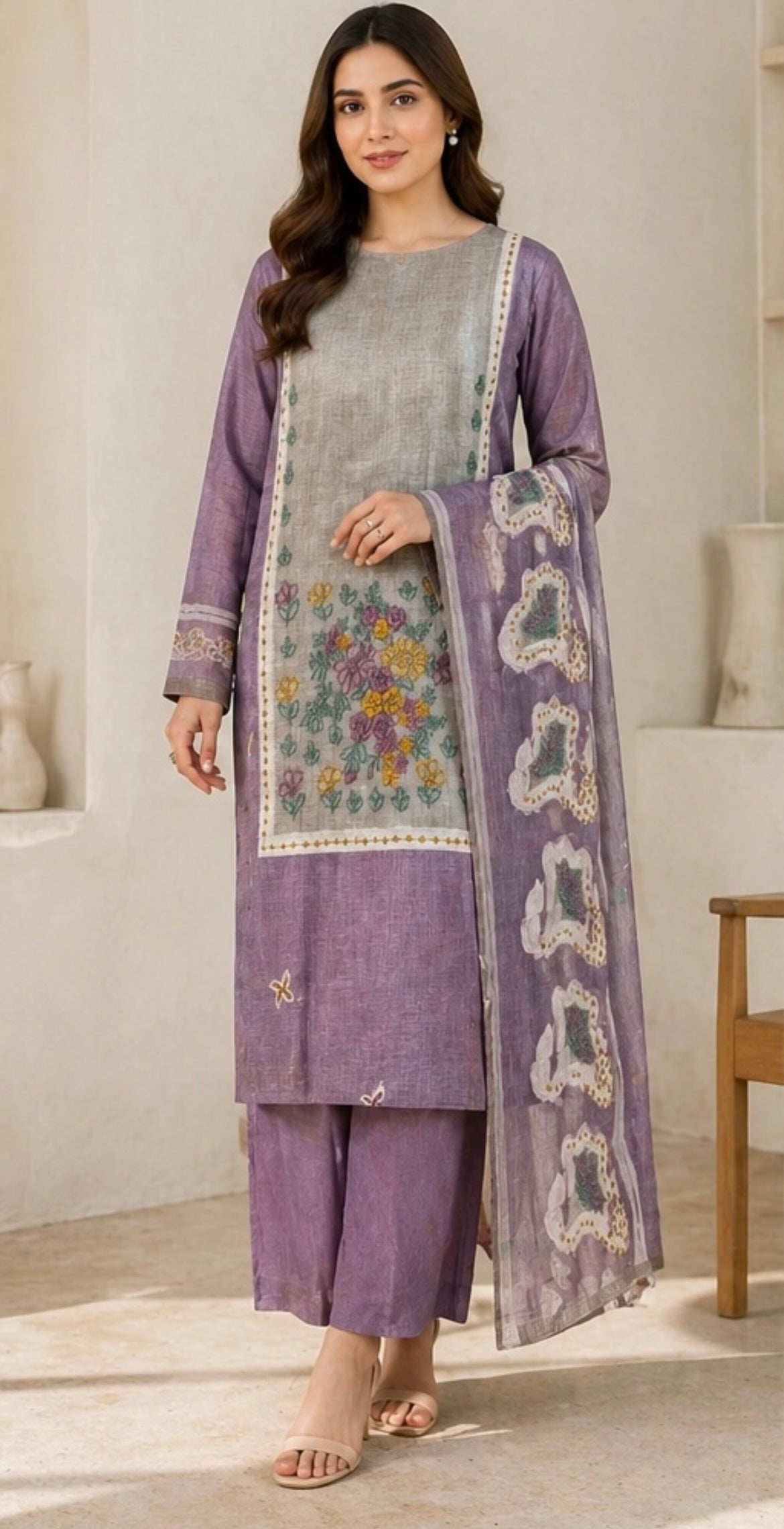 Cotton unstitched suit