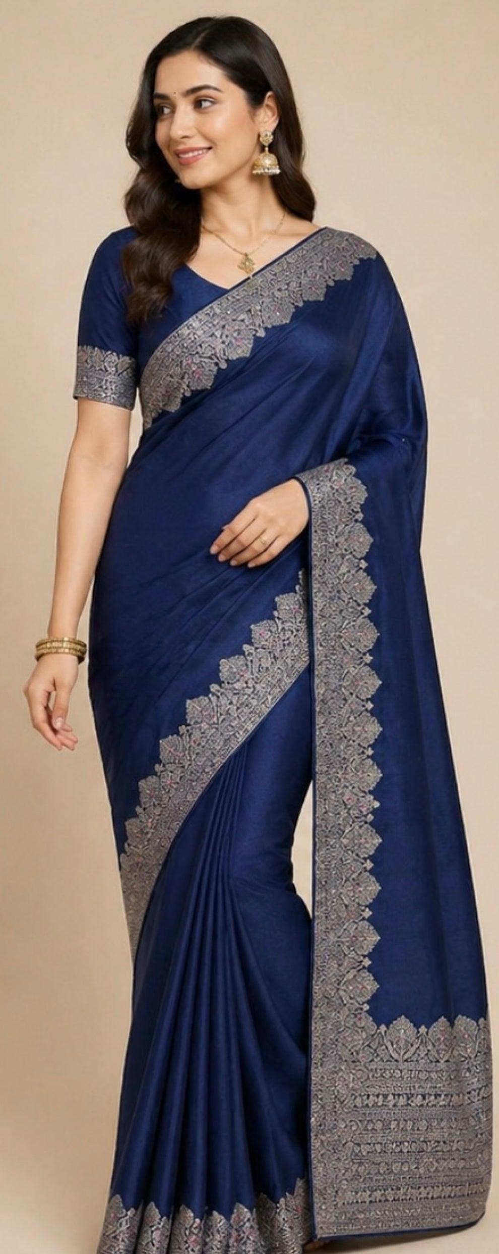 Crape weaving saree
