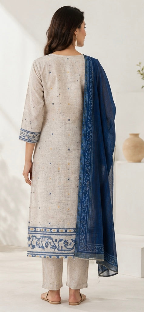 Cotton embroidery suits