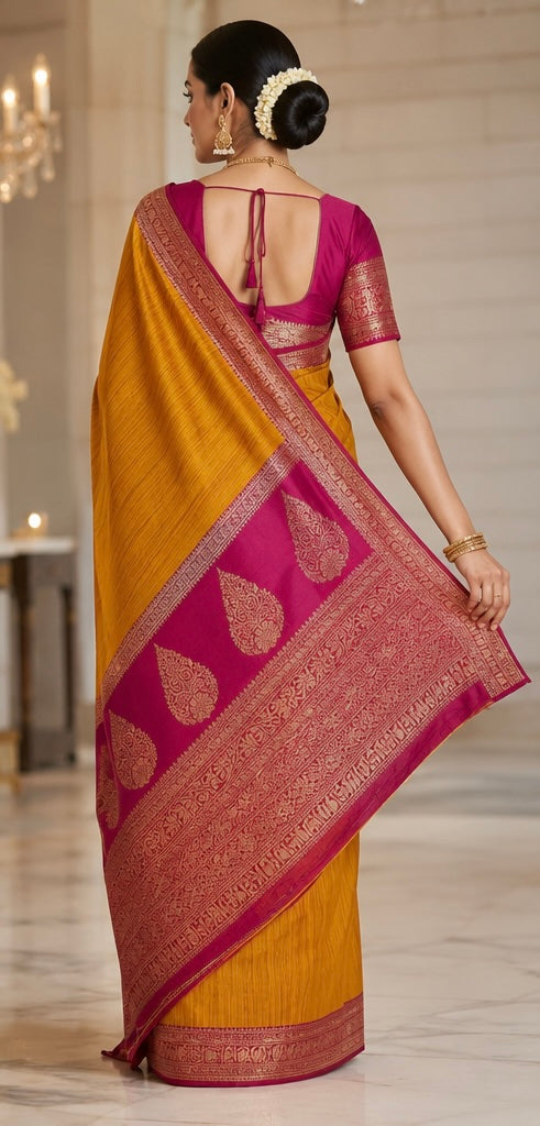 Crape weaving saree
