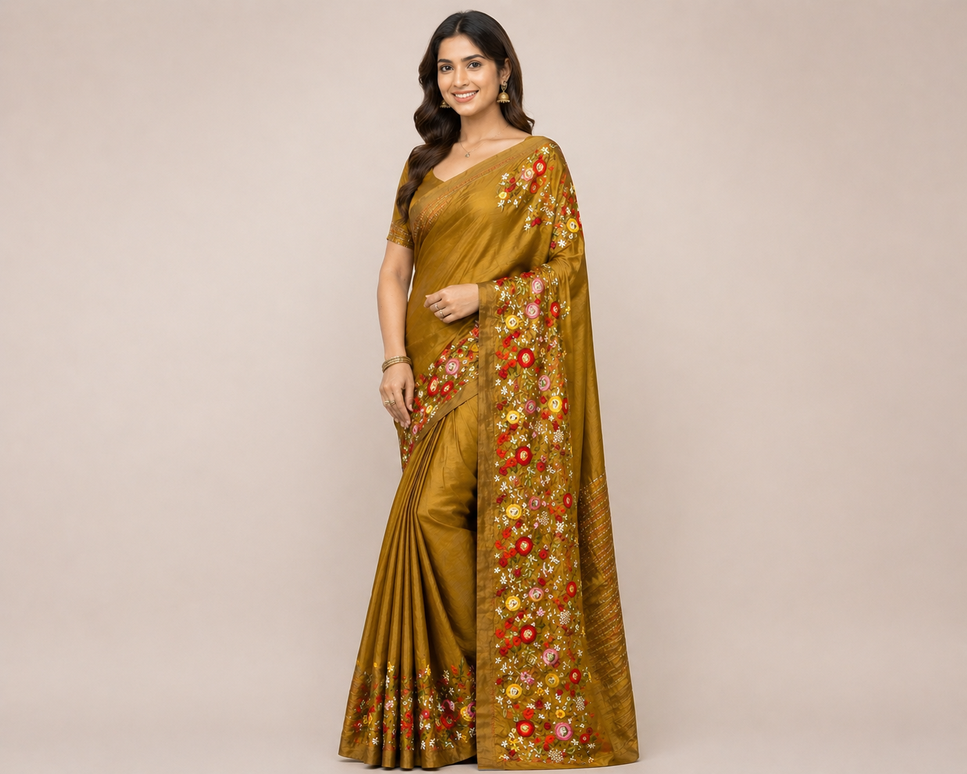 Tusser silk saree