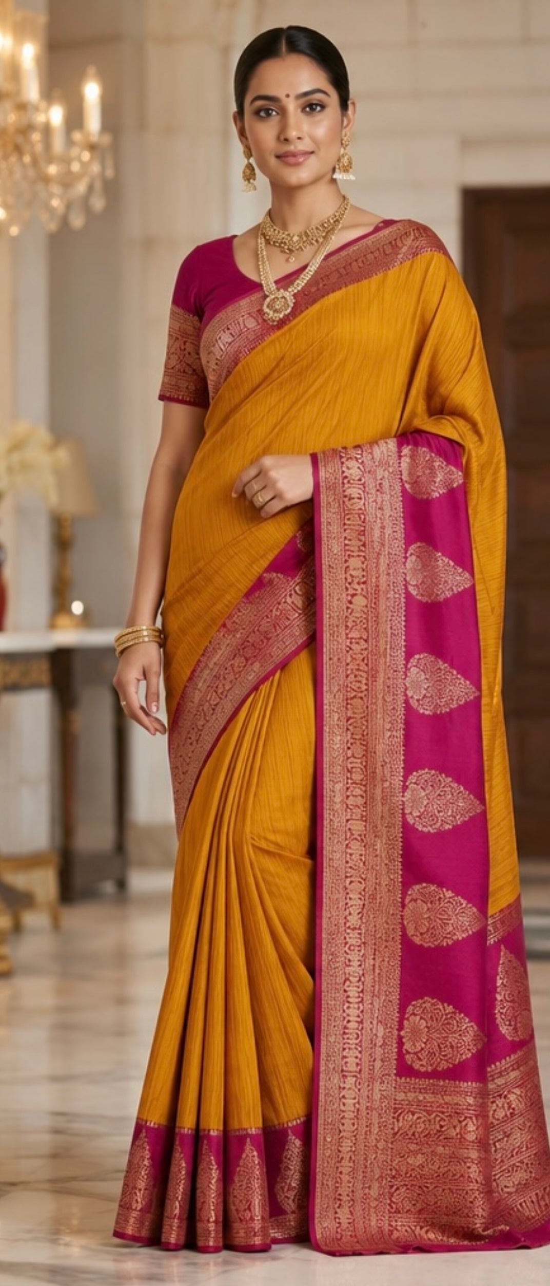 Crape weaving saree