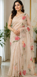 Cota doria hand paint saree