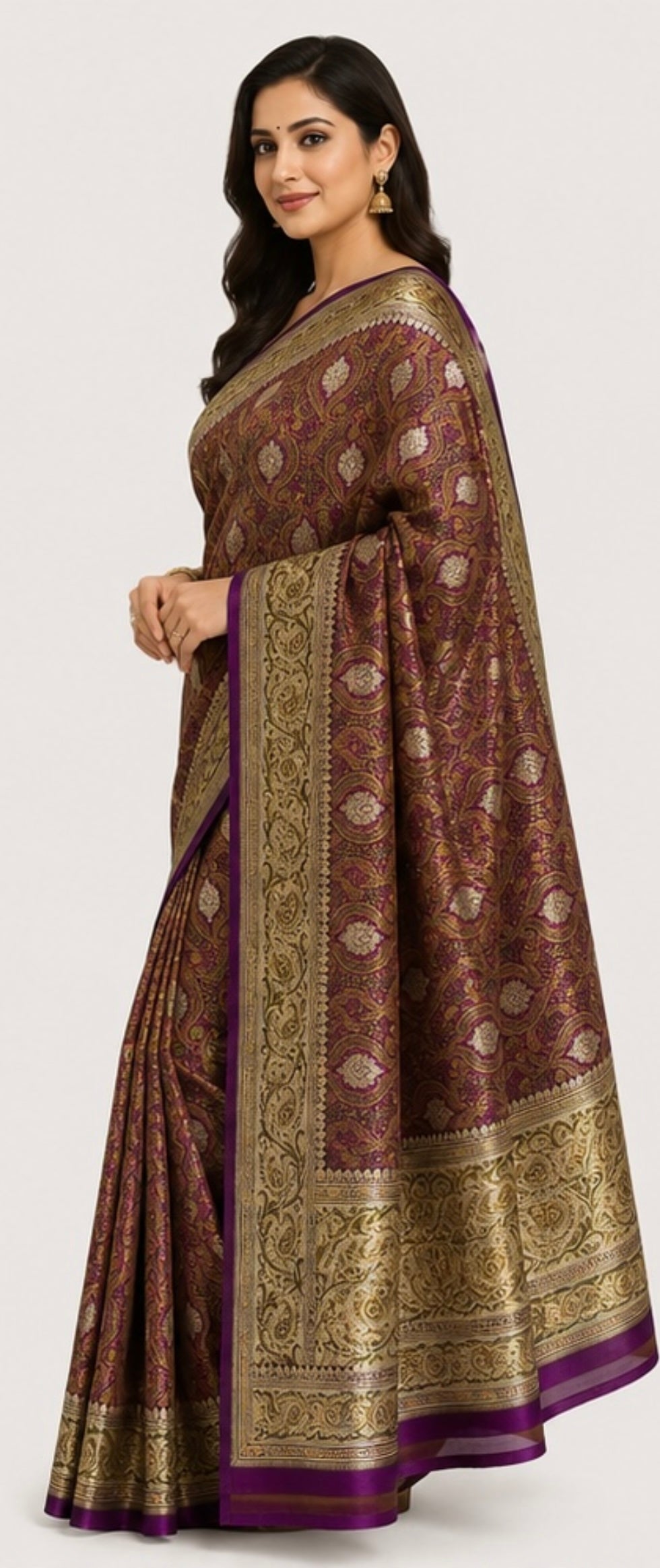 Silk jamavar saree