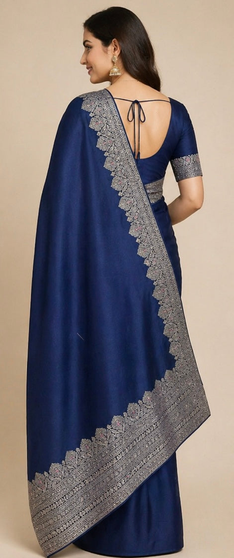 Crape weaving saree