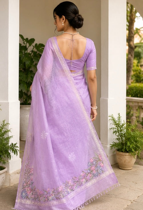 Cota embroidery saree