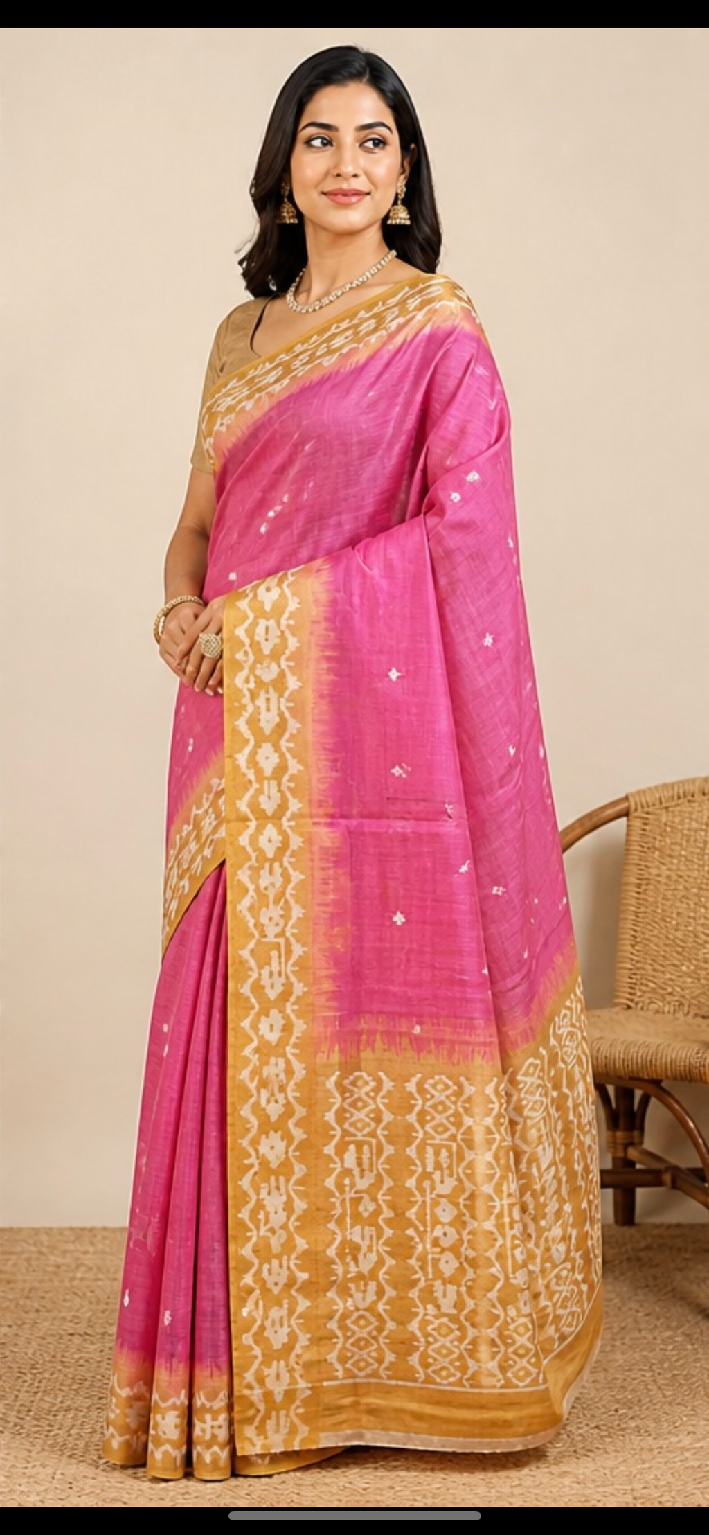Tusser silk saree
