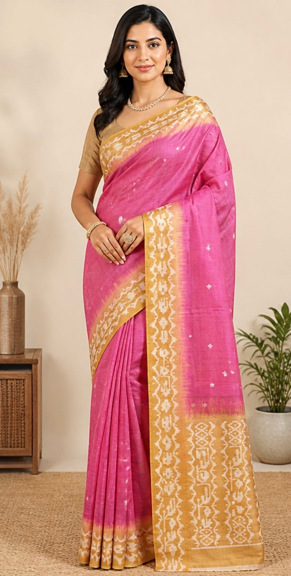 Tusser silk saree