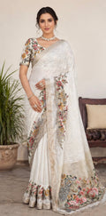 Linen tissue saree