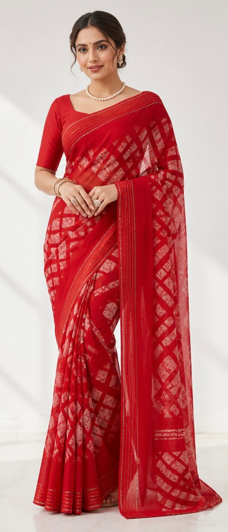 Shiffon printed saree