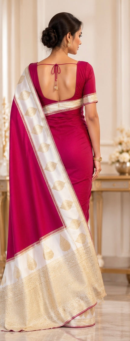 Crape weaving saree