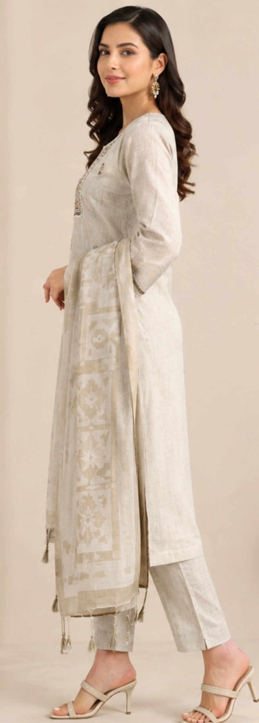 Cotton embroidery suits